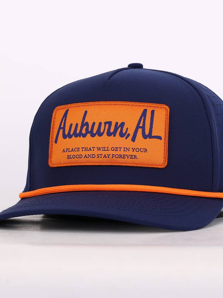 Auburn, AL Rope Hat with Patch for wholesale by Happy By Rachel, LLC