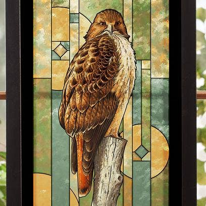 ART EN VERRE ENCADRÉ 14X20 BUSE À QUEUE ROUSSE pour la vente par Art Brand Studios