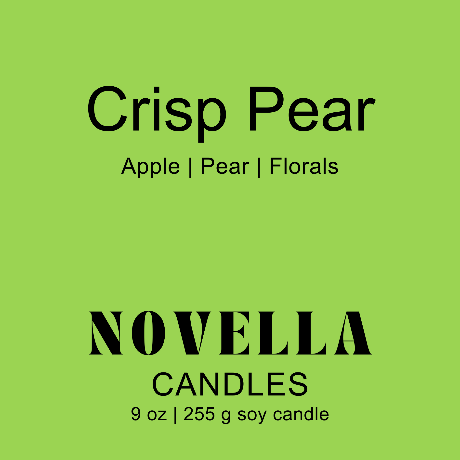 Novella Candles - Wholesale Jar/Filled Candle - Crisp Pear Recycled Glass Candle1