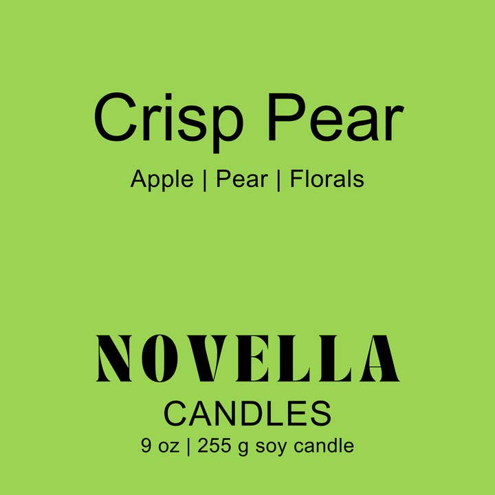 Novella Candles - Wholesale Jar/Filled Candle - Crisp Pear Recycled Glass Candle1