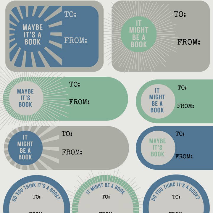 Sticky Gift Tags- Maybe it's a Book for wholesale by The Librarian’s Candle Co