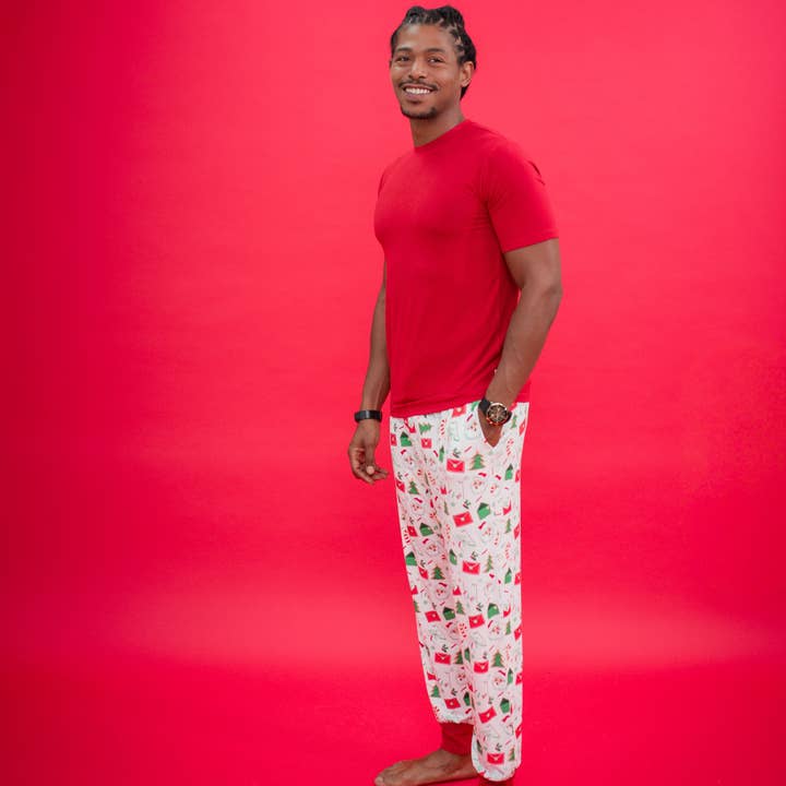 Christmas Men's Jogger PJ for wholesale by Sweet Peas Co