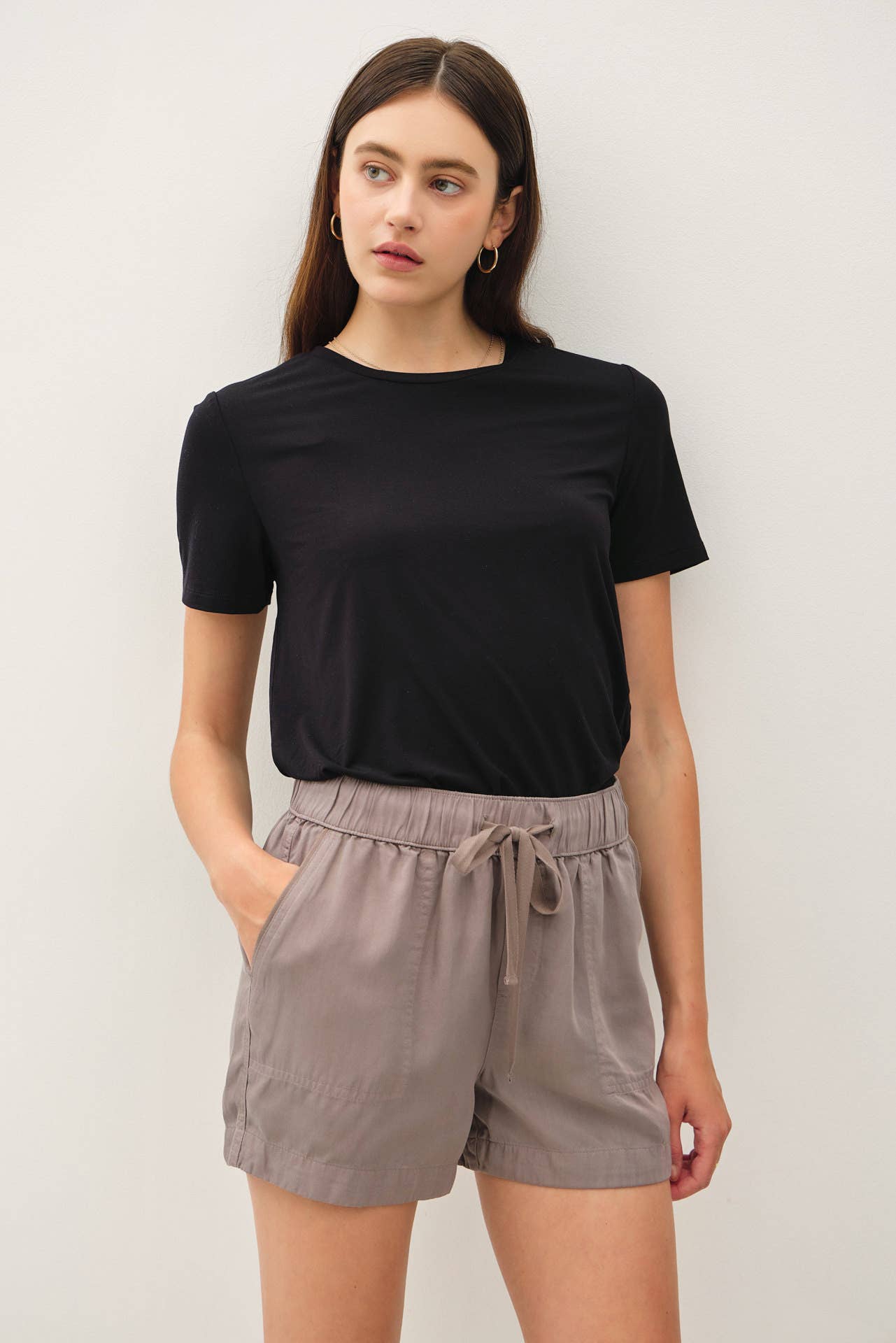 Be Cool - Wholesale Shorts - Women's - NEW COLOR-HIGH RISE PULL ON TENCEL SHORT 0