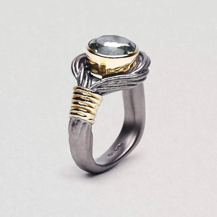 German Kabirski - Wholesale Cocktail/Statement Ring - Cartalia Green Amethyst and Citrine Ring