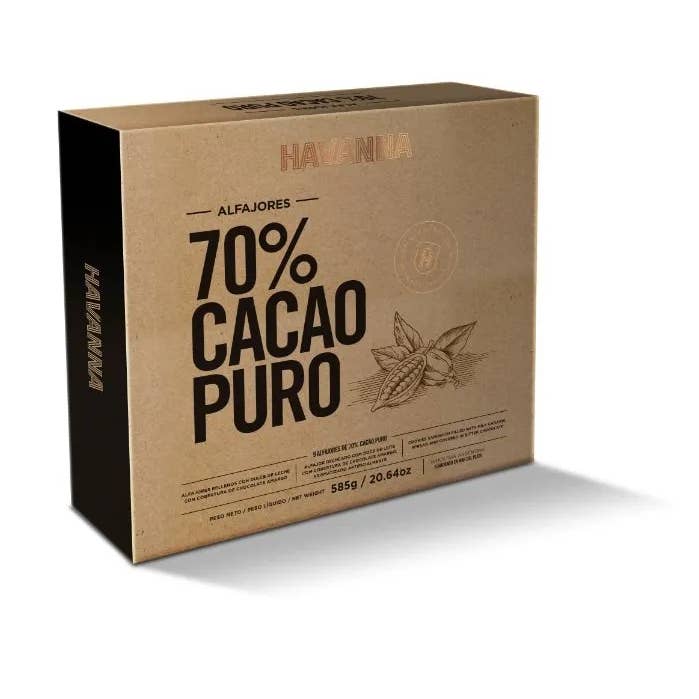Havanna - Vendita all'ingrosso Biscotti - Havanna | Alfajores 70% Cacao Puro | 9 unità | 585 grammi