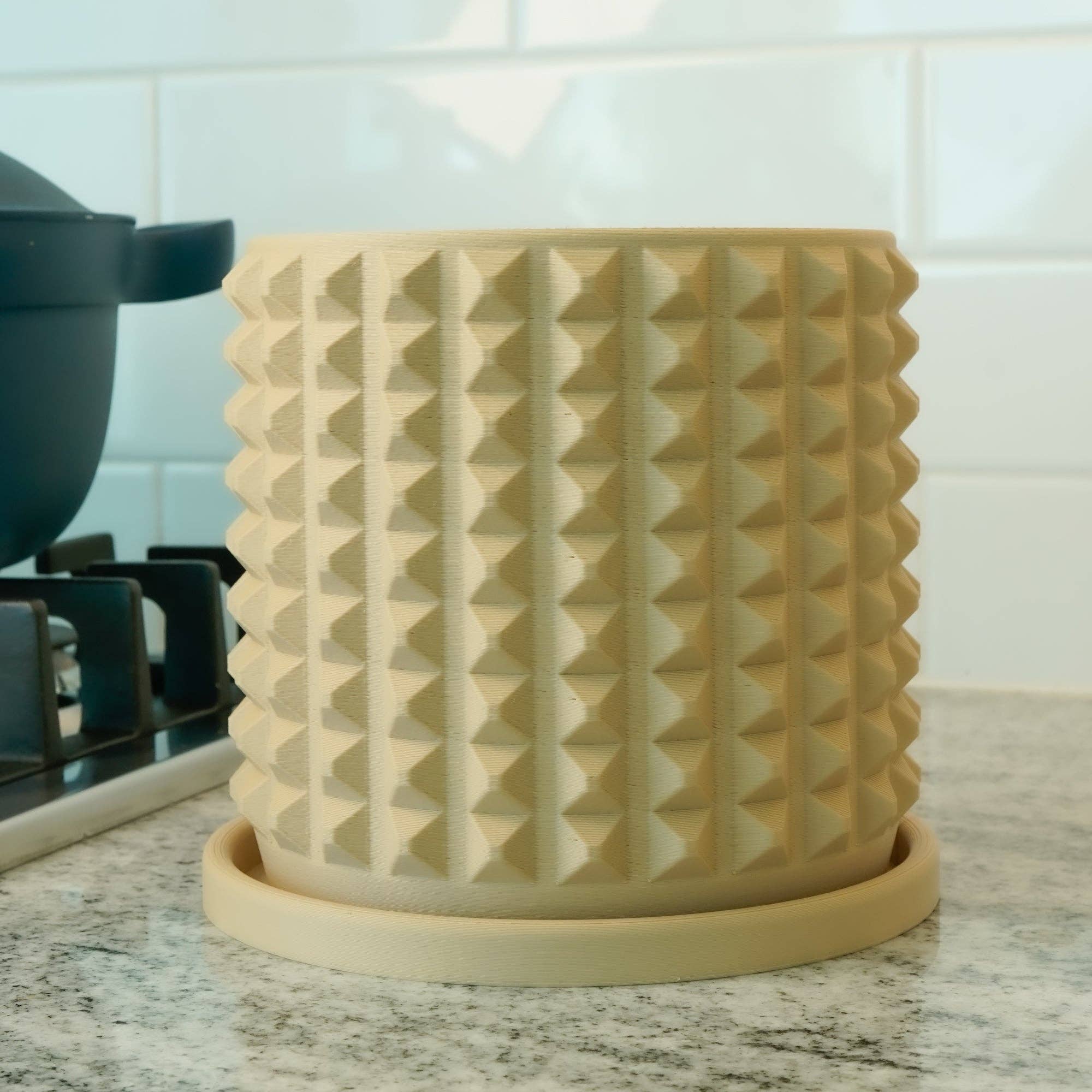 Rosebud Homegoods - Vente Pot - Cache-pot cubiste imprimé en 3D avec drainage11