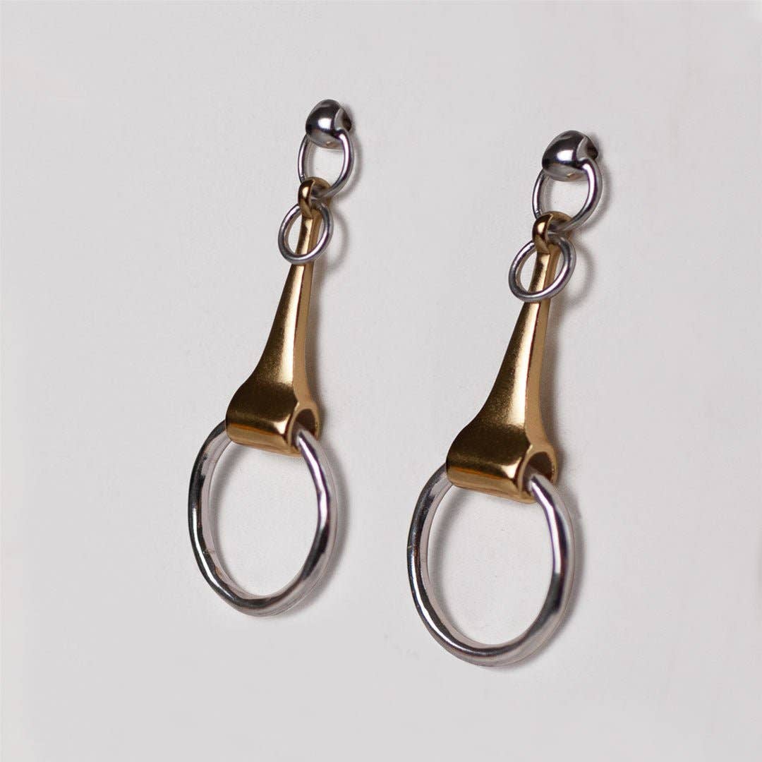 URBAN-EQUESTRIAN - Wholesale Dangle Earrings - Camden - Equestrian Horse Bit Earring in Two Tone7