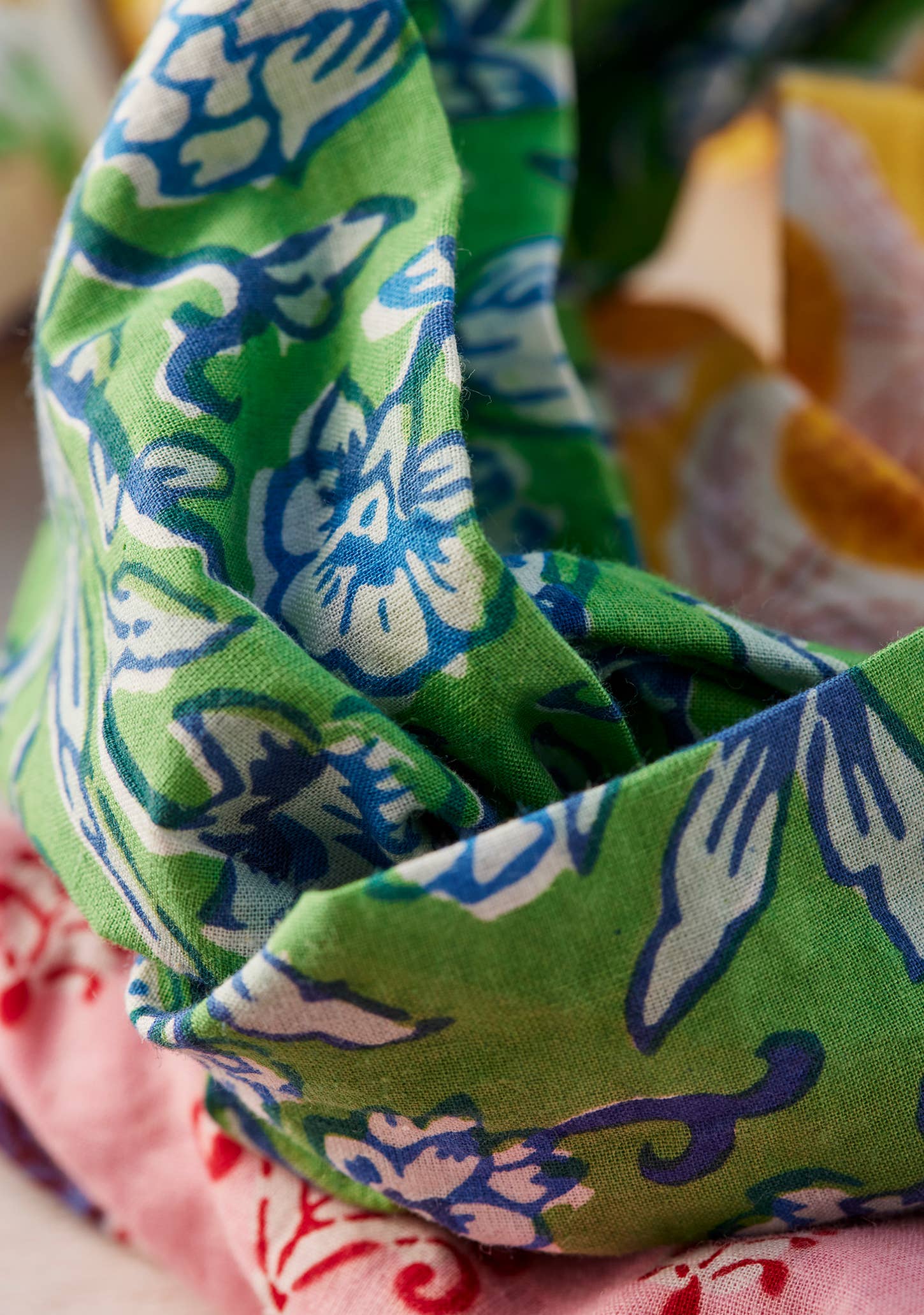 Namaste – wholesale Hair tie – Block Print Knot Hairband - Mixed Prints5