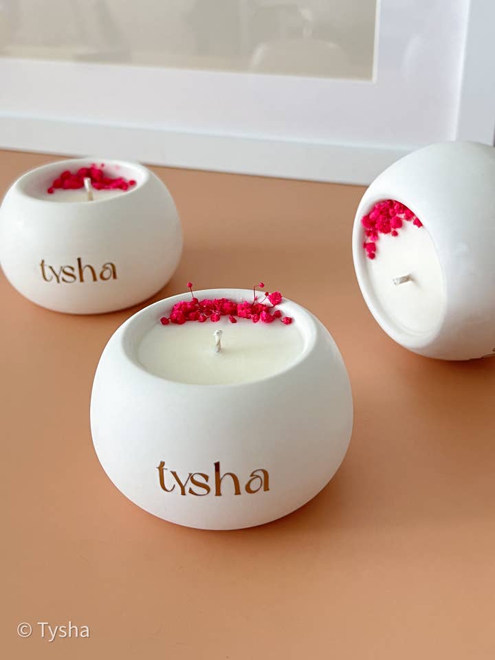 MOON FLOWER Jar Scented Coconut Soy Candle | Cozy | Decor for wholesale by TYSHA