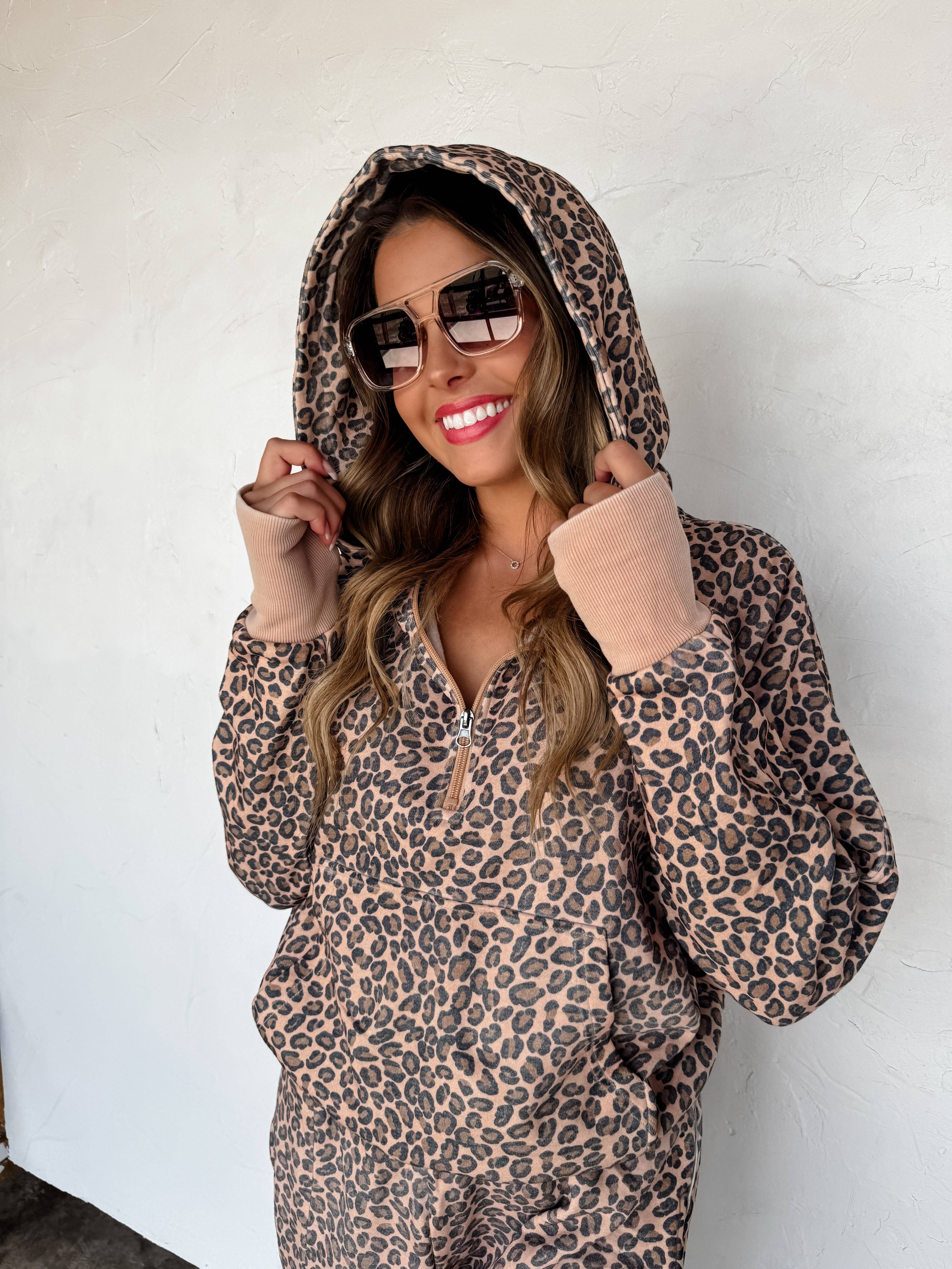 BLAKELEY - Wholesale Hoodie - Women's - FLORAL & CHEETAH EASY DOES IT PULLOVER8