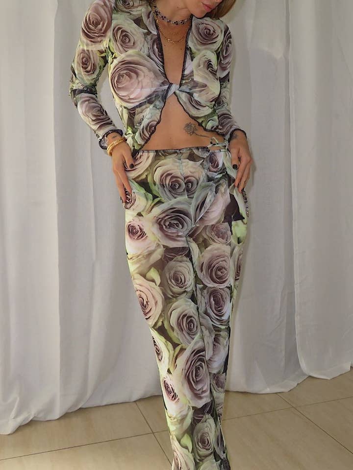 PANTALÓN CLAUDIA DE MALLA RÉVEIL para venta al por mayor de Jyork The Label