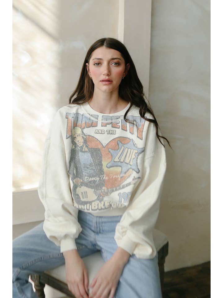 People Of Leisure - Wholesale Graphic Sweatshirt - Women's - Tom Petty and the Heart 1979 Sweatshirt