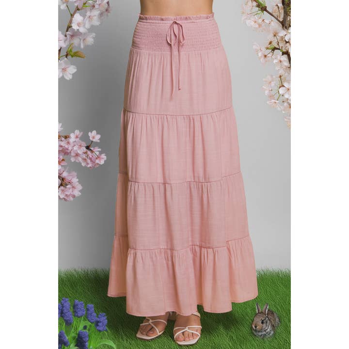 Jupe longue smockée pour la vente par IVE