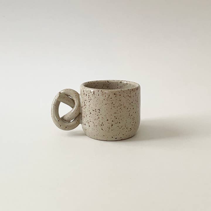 Sunday Studio - Wholesale Coffee Mug - Handmade Ceramic Knot Handle Espresso Cup