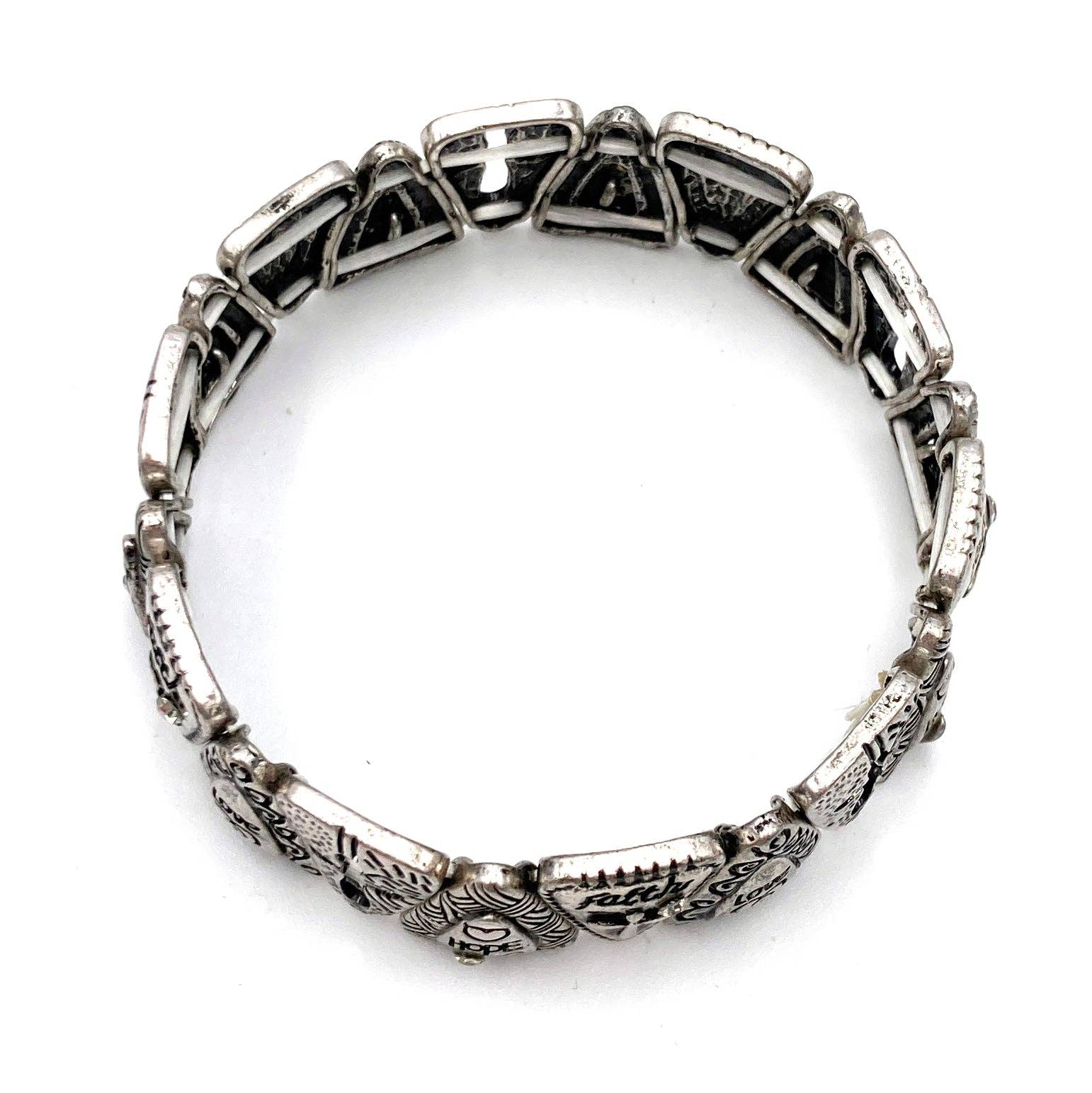 Lunar Deer – wholesale Berlockarmband – Hoppas tro älskar kors triangel hjärta Silver armband1