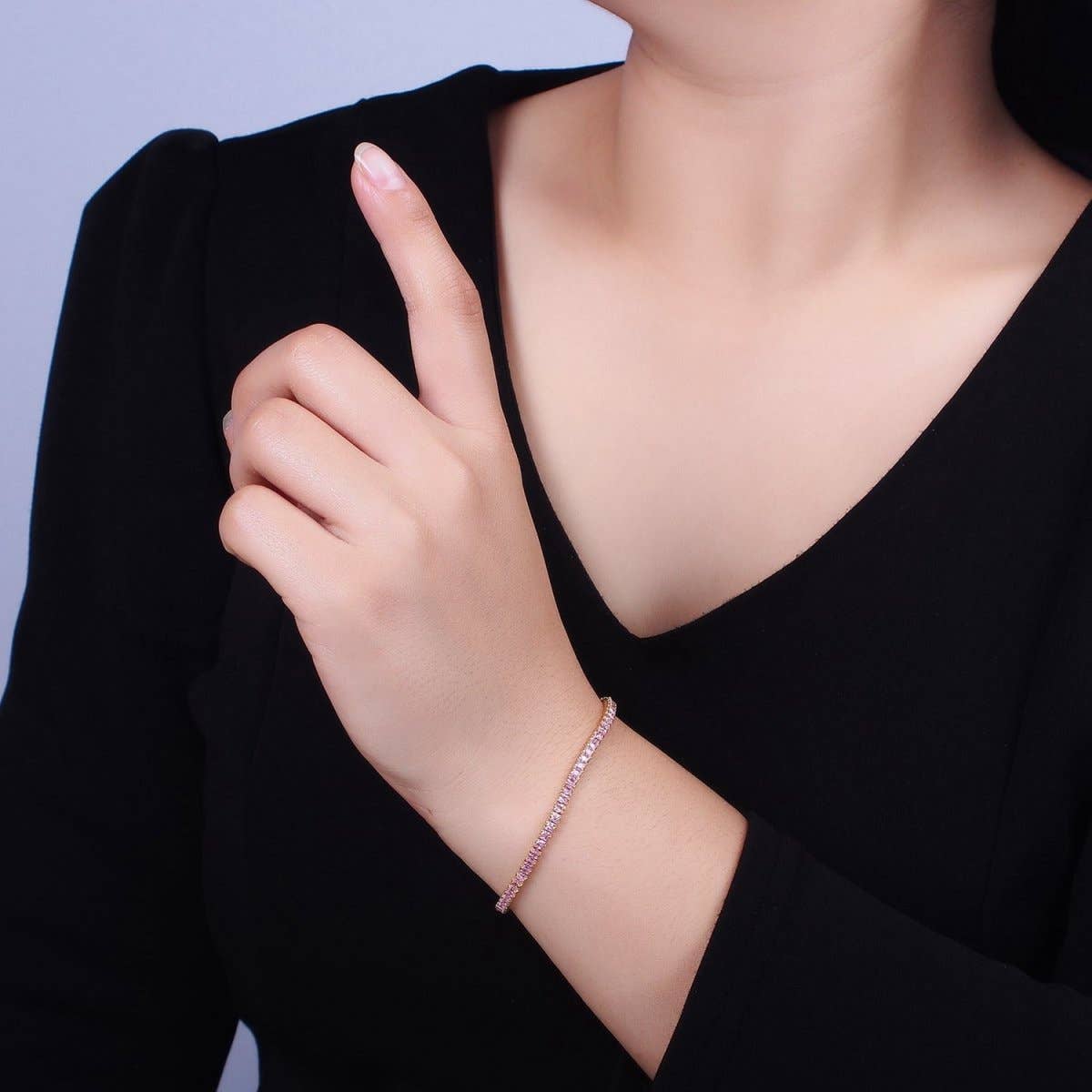 Aim Eternal - Wholesale Tennis Bracelet - Dainty PEACH, YELLOW, RED Diamond Tennis Bracelet Gold CZ Tennis Bracelet Cubic Zirconia Diamond Bracelet Adjustable | WA-890 WA-891 WA-892 Clearance Pricing9