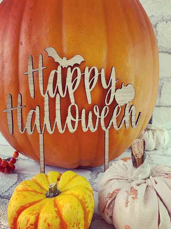 Glad Halloween pumpa Topper för wholesale av The Funky Deer