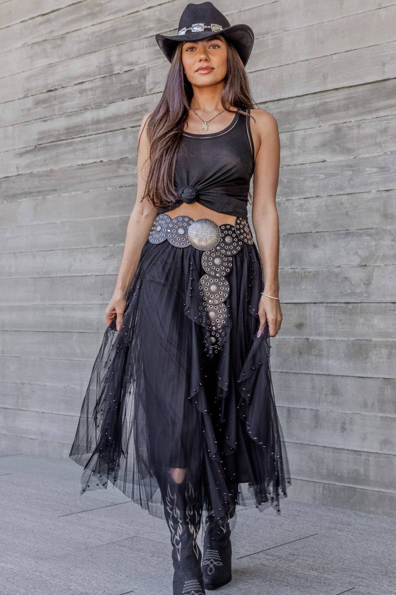 Verte – wholesale Skirt – Women’s – TULLE SKIRT WITH PEARL DETAIL_78S10203