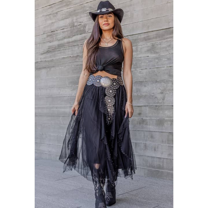 Verte – wholesale Skirt – Women’s – TULLE SKIRT WITH PEARL DETAIL_78S10203