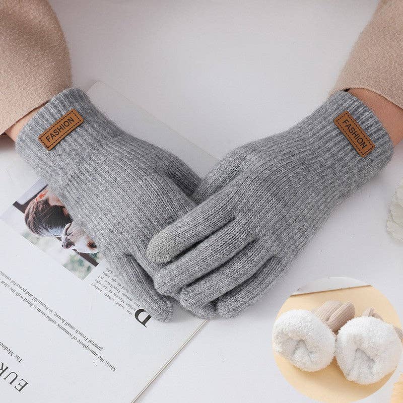 Ekartini - Wholesale Gloves - Women's - Thickened Double-Layer Touch Screen Knit Gloves5