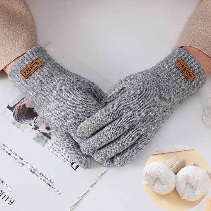 Ekartini - Wholesale Gloves - Women's - Thickened Double-Layer Touch Screen Knit Gloves5