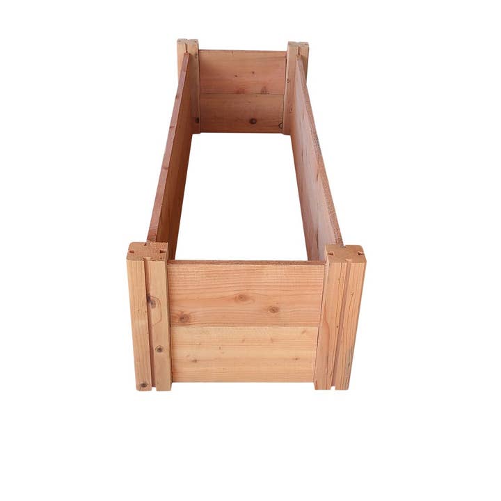 GrowGardens – suporte para vasos de plantas por atacado – GrowGardens 1' x 4' em Redwood Cama Jardim3