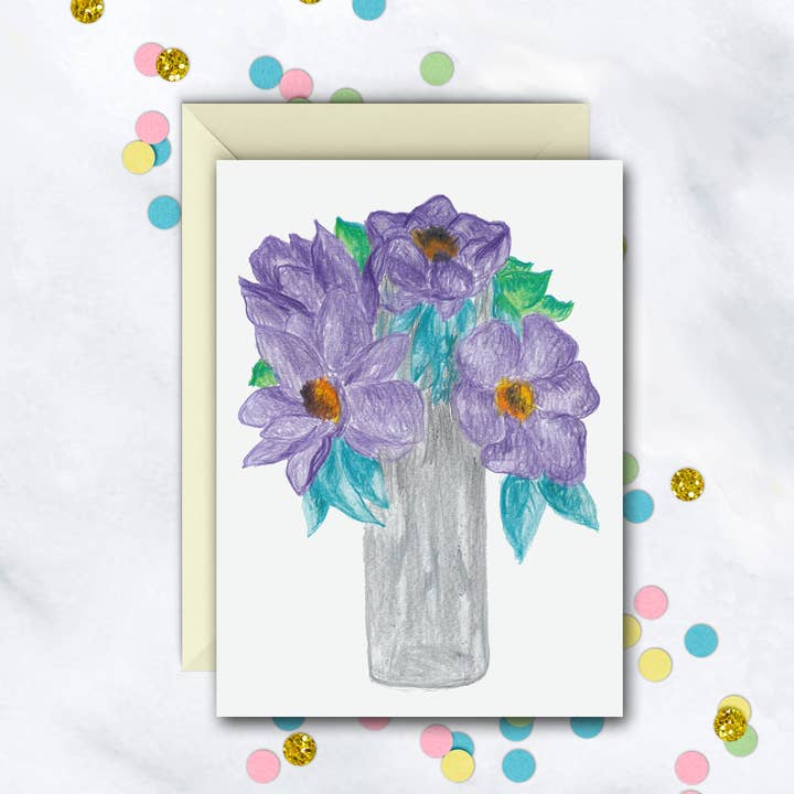 Lavender Bouquet Note Set for wholesale by Shades of Expression Designs