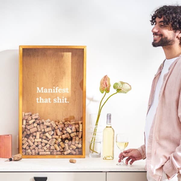 Art du vin, Collecteur de bouchons de vin „Manifest”, Cadeau de vin pour la vente par The Corkbox Company