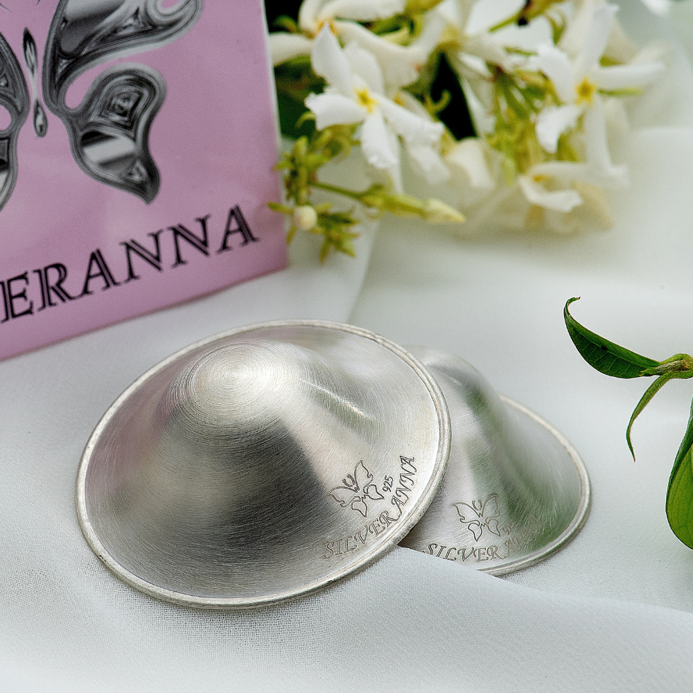 Silveranna Silver Nursing Cups - Vente Coussin d'allaitement - Maternité - Silveranna® protecteurs de mamelons en argent 9257