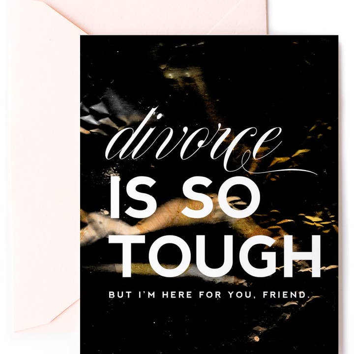 Divorce is Tough, Divorce Greeting Card & Sympathy Card Divorce is Tough, Divorce Greeting Card & Sympathy Card
