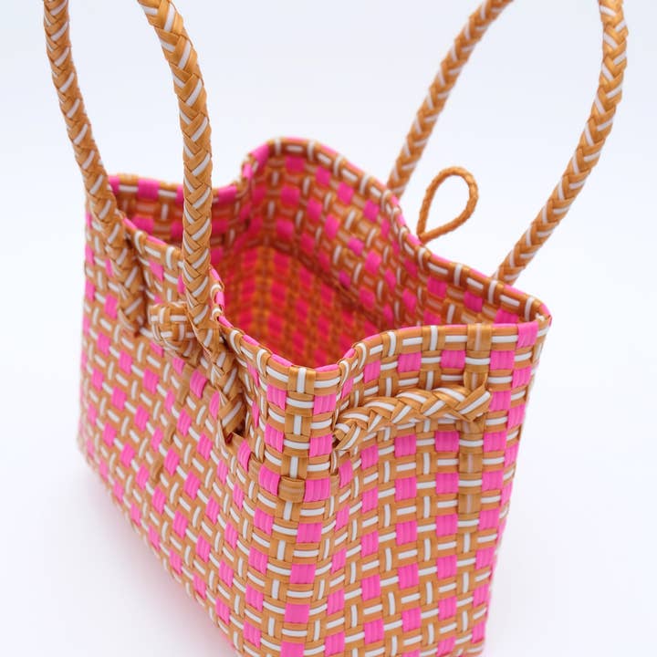Inner Child - Vente Sac de plage - Sac « Saigon Birkin » en plastique recyclé rose et marron1