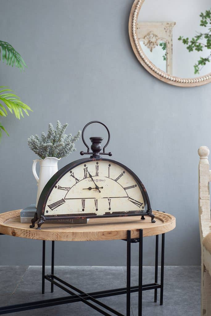 A&B Home Group Inc. - Wholesale Desk Clock - 21.5x4.3x17.7" Table Clock - Brown