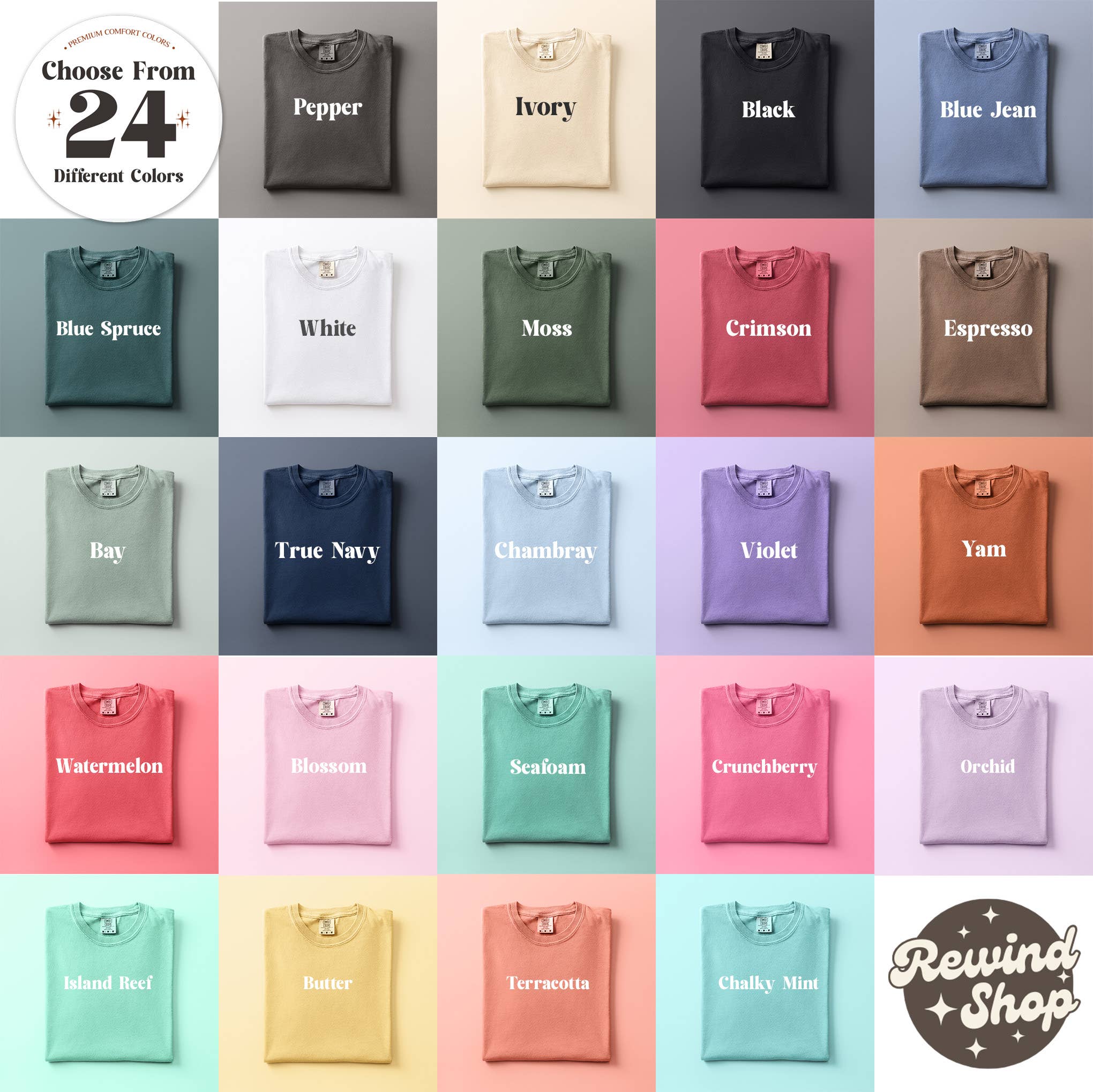 Blue Giraffe Inc - Wholesale Screen Printed T-Shirt - Unisex - Custom Comfort Colors Shirt - Logo Image Personalized TShirt1