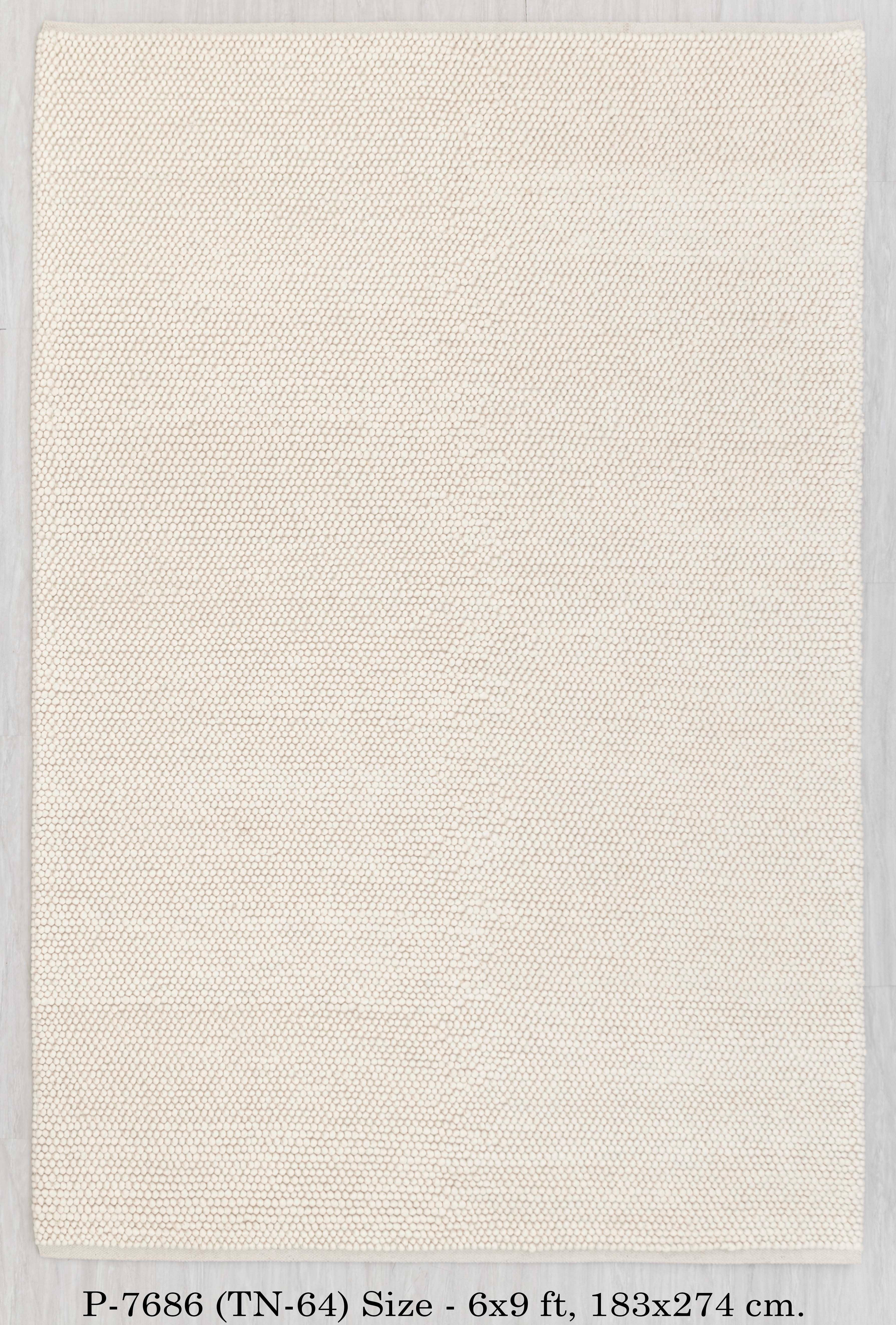 Aesthetic Homes LLC – Tapete por atacado – Tapete de Lã Marfim Pebble, Moderno Tecido à Mão – Tn-64B6