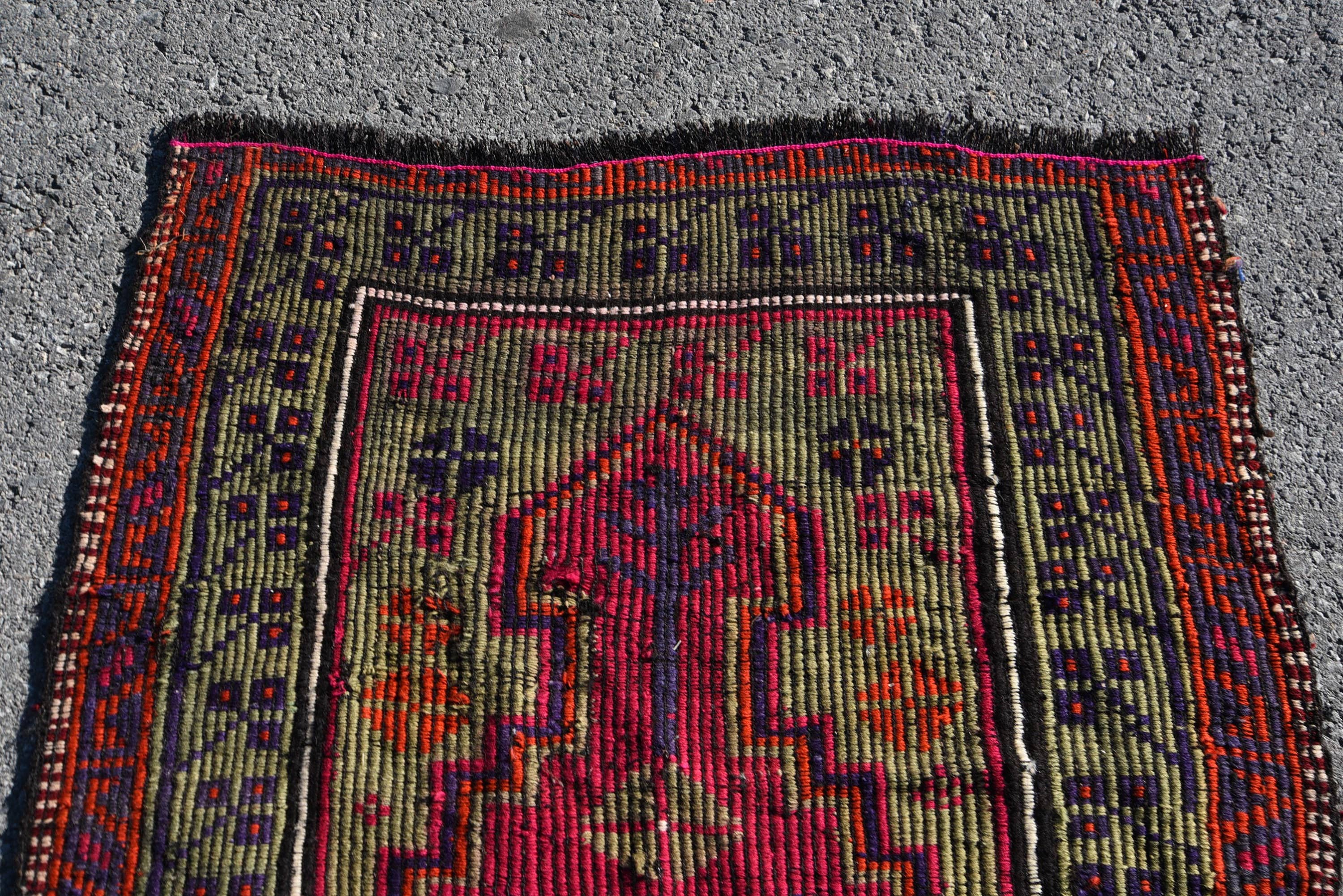 The Loom Wholesale – wholesale Rug pad – Handwoven Wool Rug, Red & Green Geometric Design6