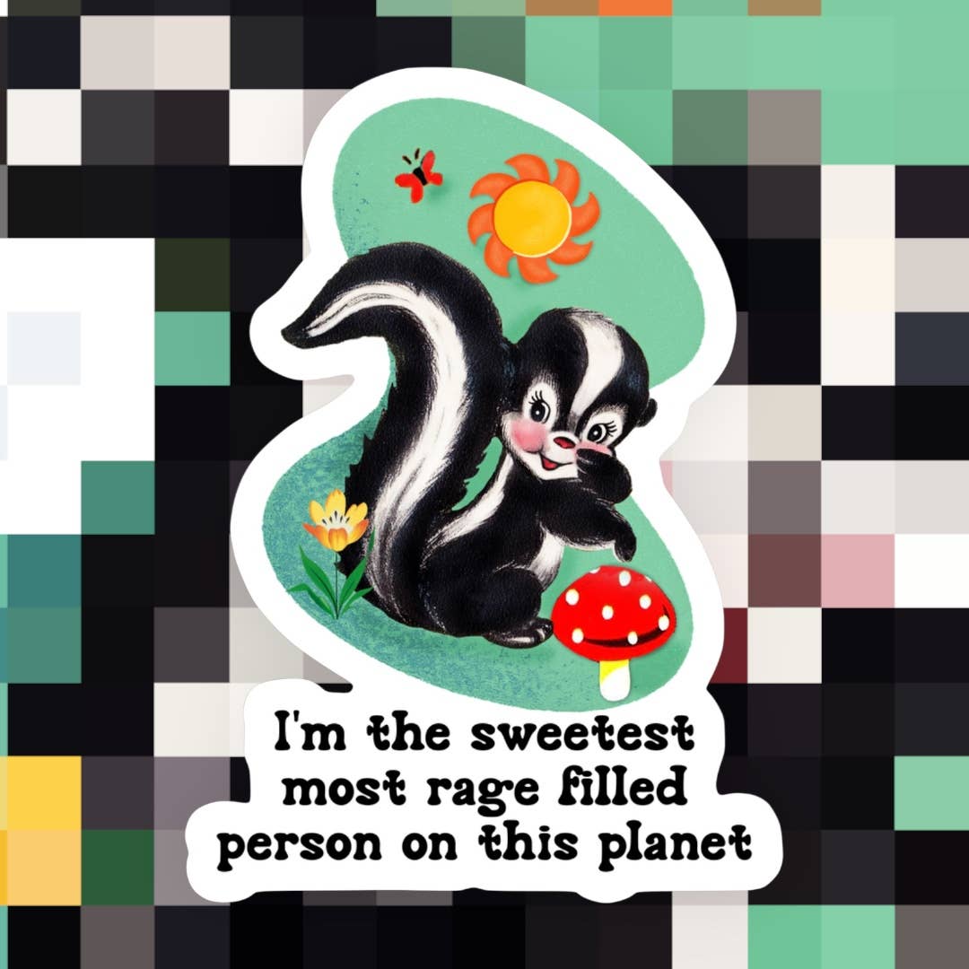Ace the Pitmatian Co - Wholesale Sticker - Sweetest Most Rage Filled Person on the Planet Sticker0