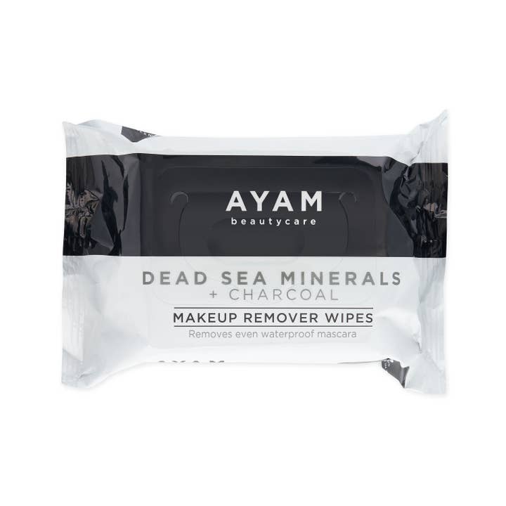 Lingettes démaquillantes Dead Sea Minerals + charbon pour la vente par Ayam Beauty Care