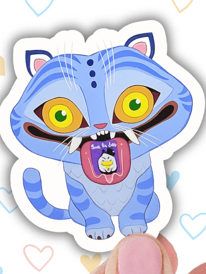 cute kawaii tiger sticker, k pop tiger decal, demon sticker for wholesale by Lalatina Shop