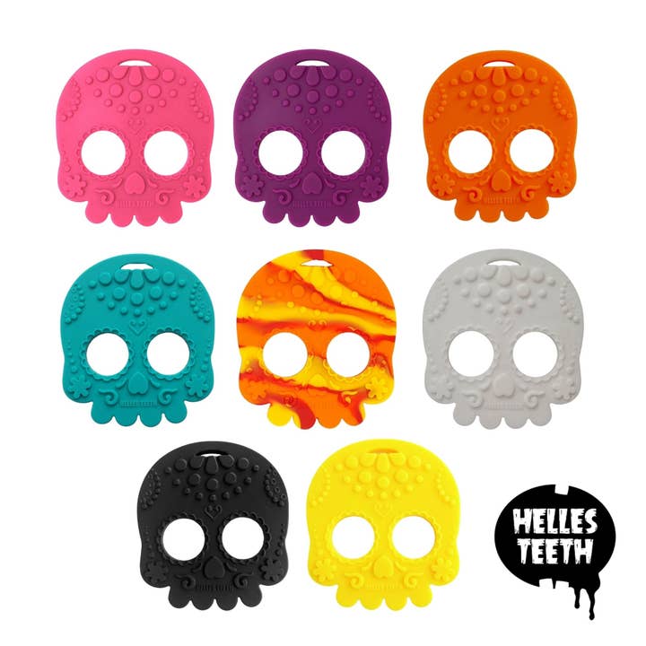 Sugar Skull Beißring für den Großhandel von Helles Teeth