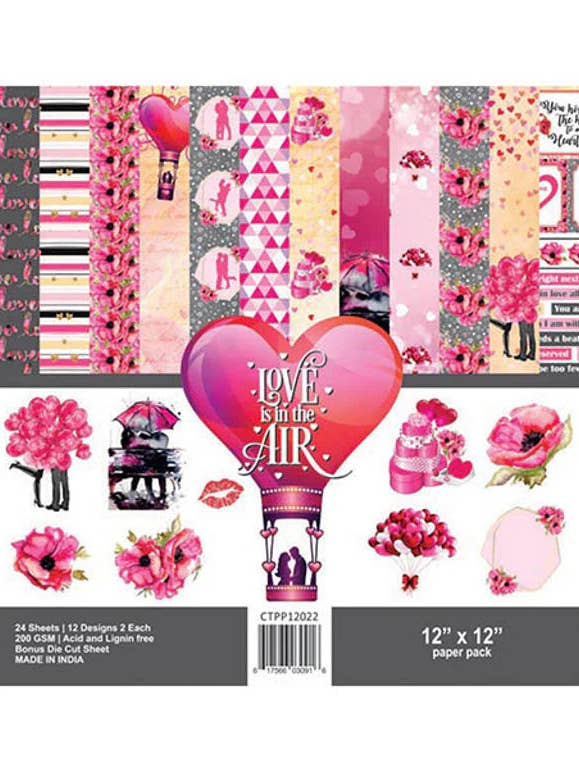 Love is in the Air Paper Pack 12x12 Inches for wholesale by CrafTreat