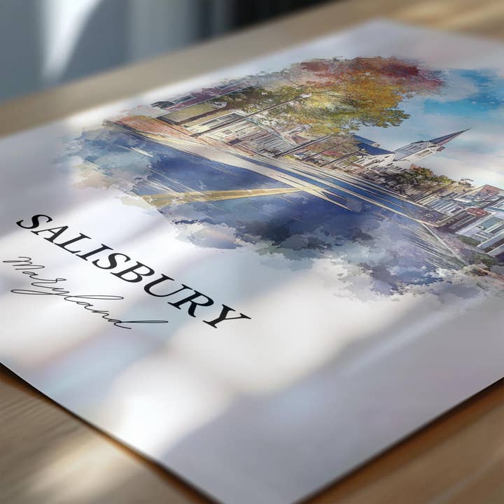 Premium Travel Art - Wholesale Art Print - Salisbury MD Wall Art - Maryland Print1