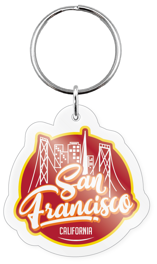 Morris Magnets - Wholesale Keychain - Unisex - Keychain - San Francisco W/ Bridge and City0