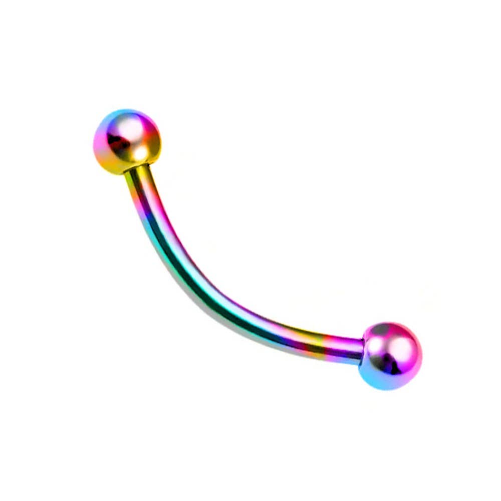 Bodytrend - Vente Clous d'oreille - Piercing sourcil curve barre 18G, 16G, 14G en acier 316L4