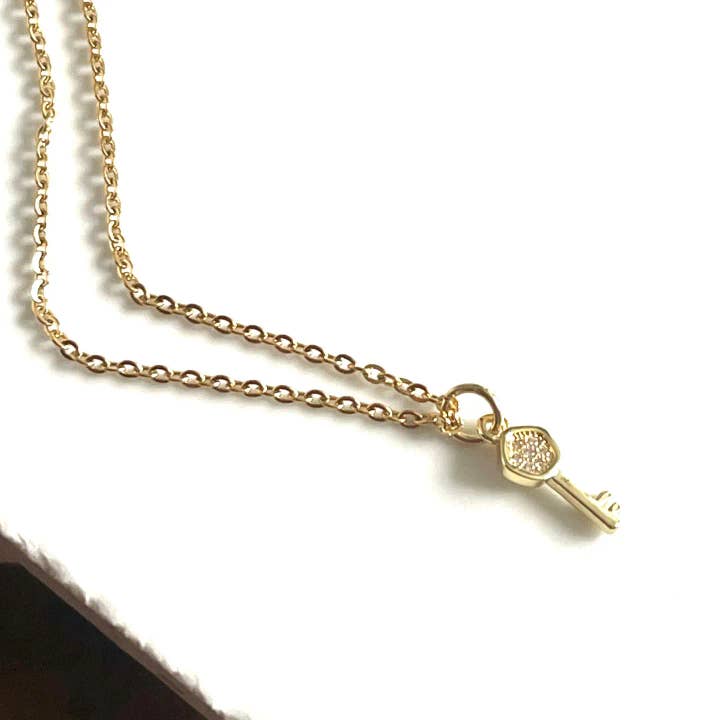 L Rae Charm - Wholesale Pendant/Charm Necklace - Tiny Gold Key Necklace. You hold the key to my heart 1