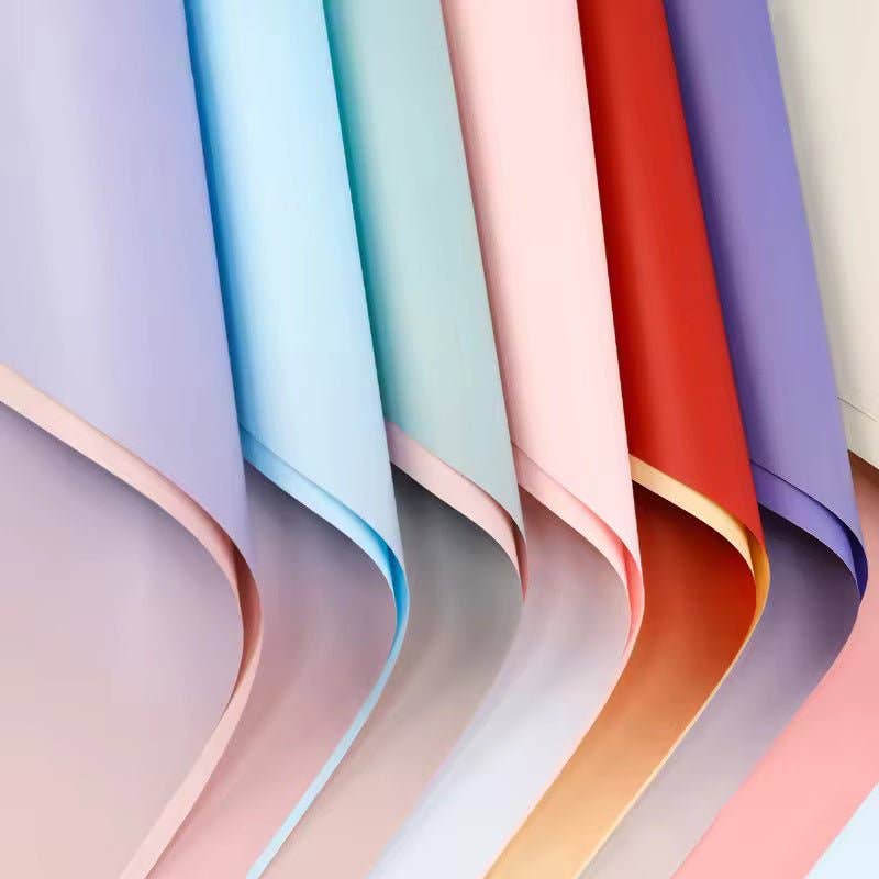 Elegant Design Supply - Wholesale Wrapping Paper Roll - Two Sides Gradient Flower Wrapping Paper (20pcs/bag)8