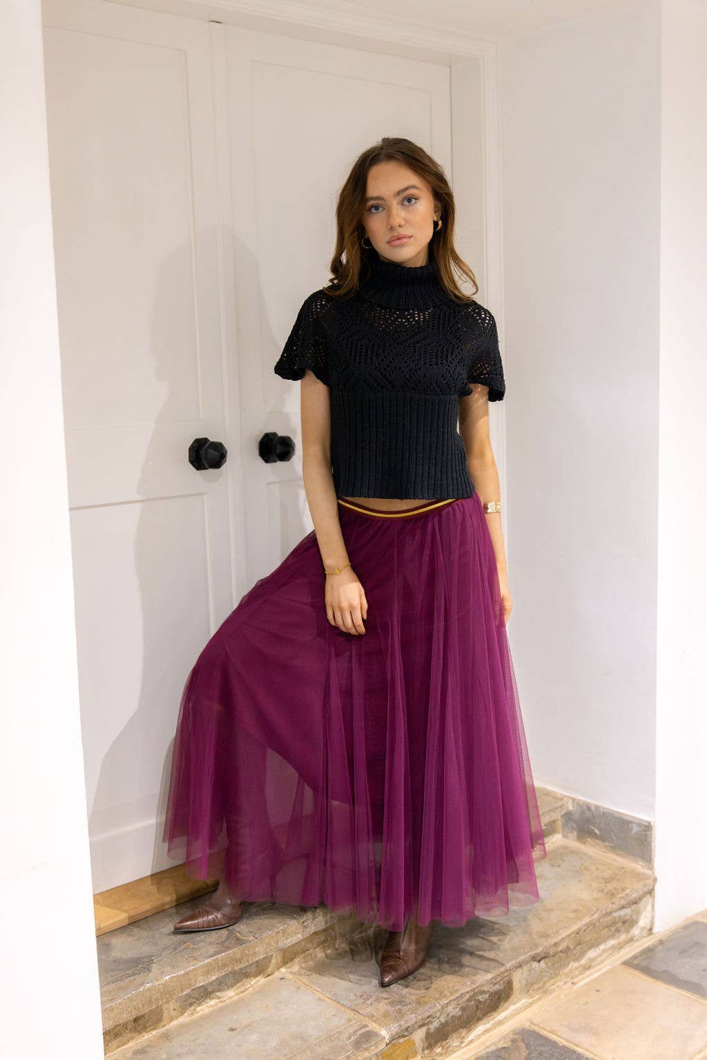 Last True Angel – wholesale Skirt – Women’s – Tulle Layer Skirt in Plum2