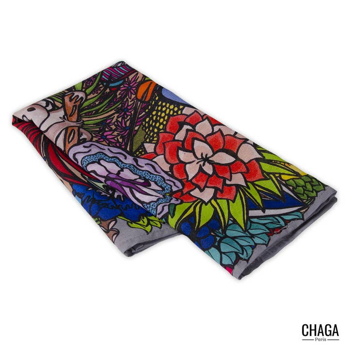 CHAGA JUNGLE KOALA LIGHT VEIL SCARF for wholesale by chaga paris