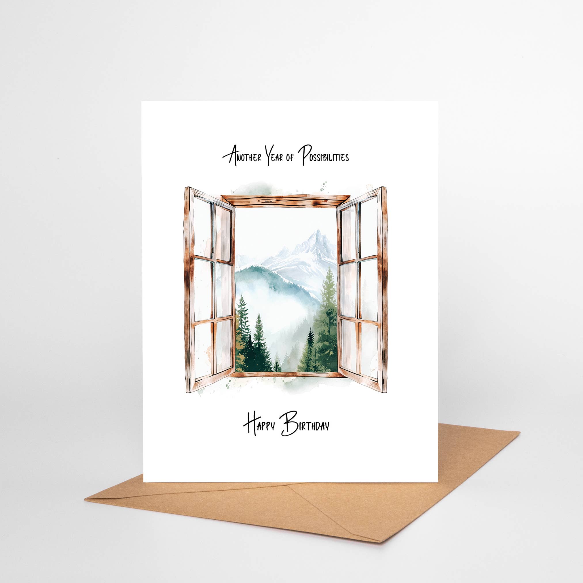 Oakwind Hollow – wholesale Birthday card – Year of Possibilities Birthday Card BD05 Mountain Outdoors2