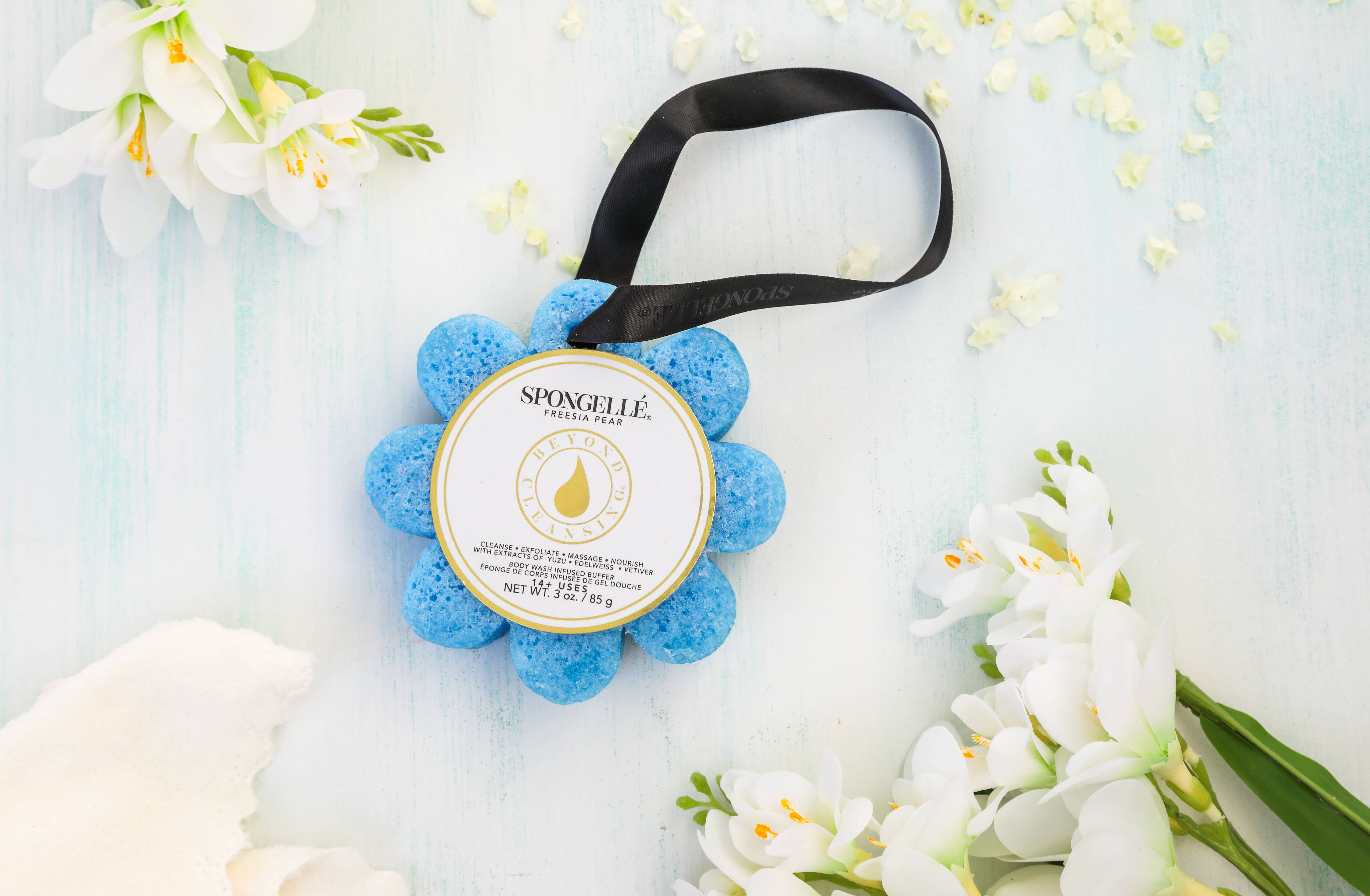 Spongellé | Christmas 2025 | Stocking Stuffers | Gifts - Wholesale Bath Pouf/Sponge - Freesia Pear Wild Flower | Soap Sponge | Soap Buffer | Clean3