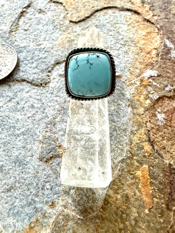 Sterling Silver Golden Hills Turquoise Ring for wholesale by Wild Mountain Soul Designs